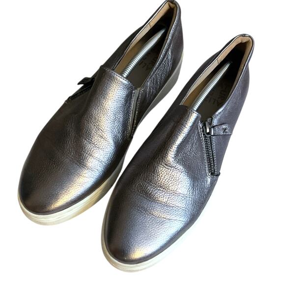 Naturalizer Hawthorn Leather 9.5 M Comfort Shoes Women's Pewter Side Zip - Picture 7 of 10